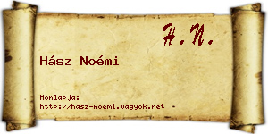 Hász Noémi névjegykártya